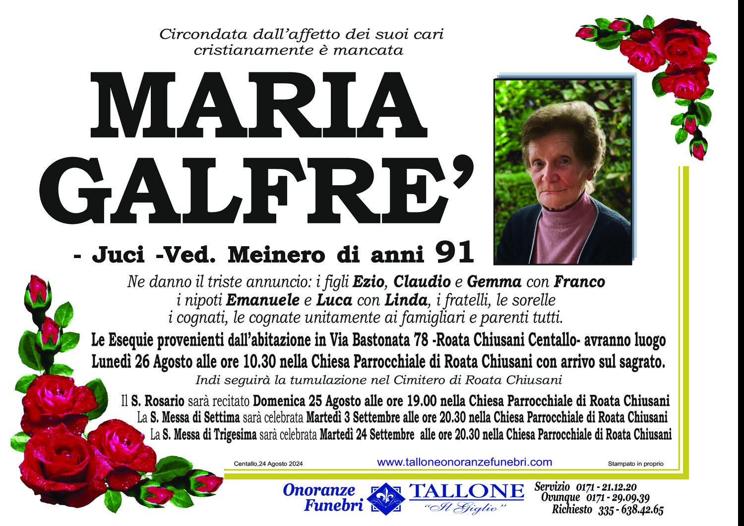 Maria Galfrè<small class='fs-20'><br/>Ved. Meinero</small>